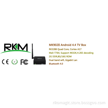 Android 4.4 IPTV Box, Use Rk3288 CPU, 2gddr, 16g ROM. Gigabit LAN